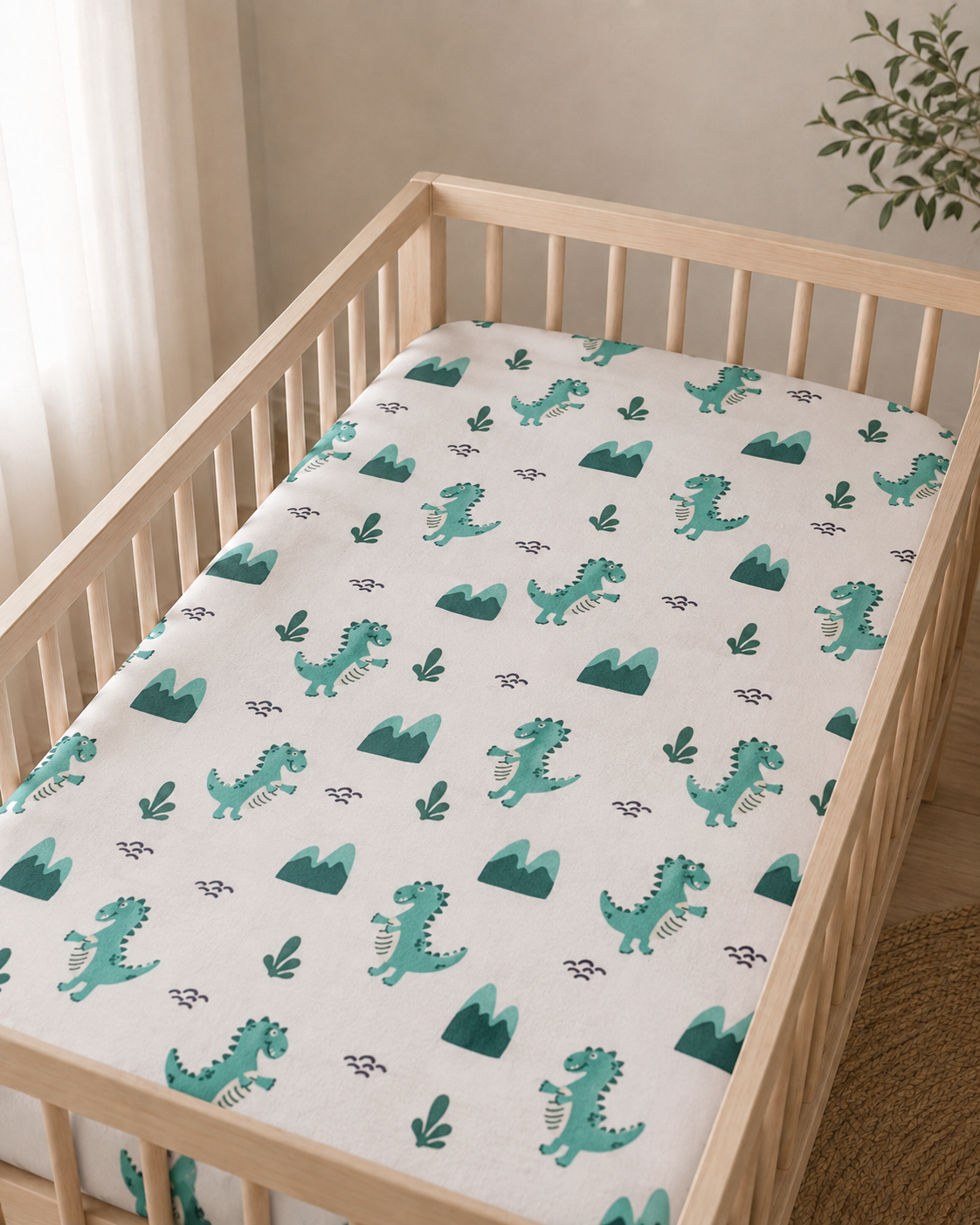 Fitted Sheet Set - Little Jurassic - Pack Of 2