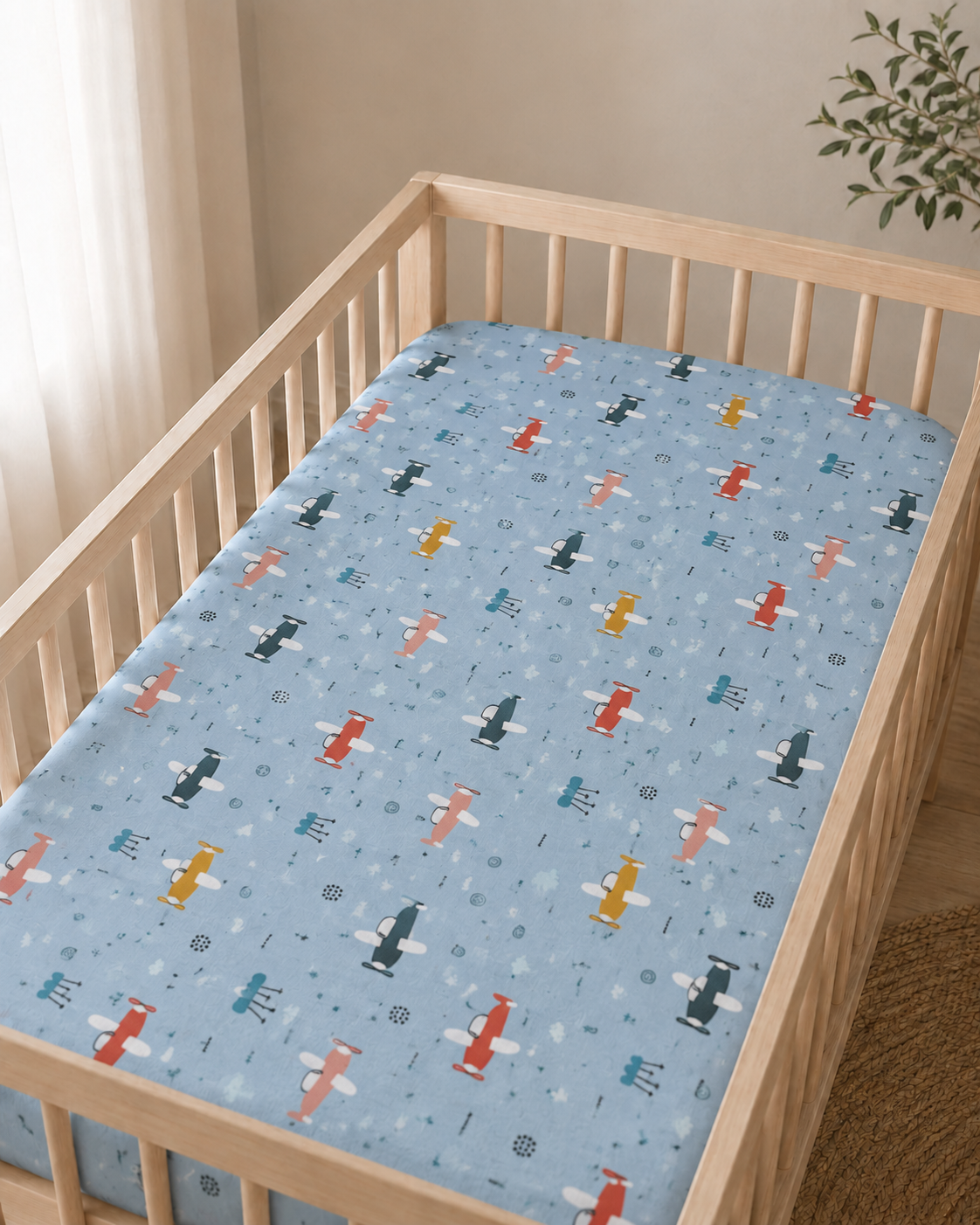 Fitted Sheet Set – Little Aviators – Pack of 2