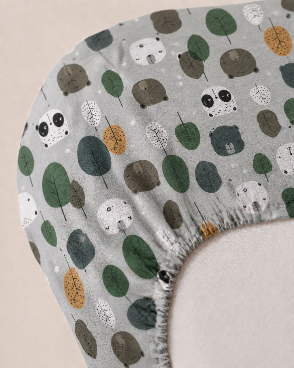 Fitted Sheet Set - Happy Little Bear - Pack Of 2
