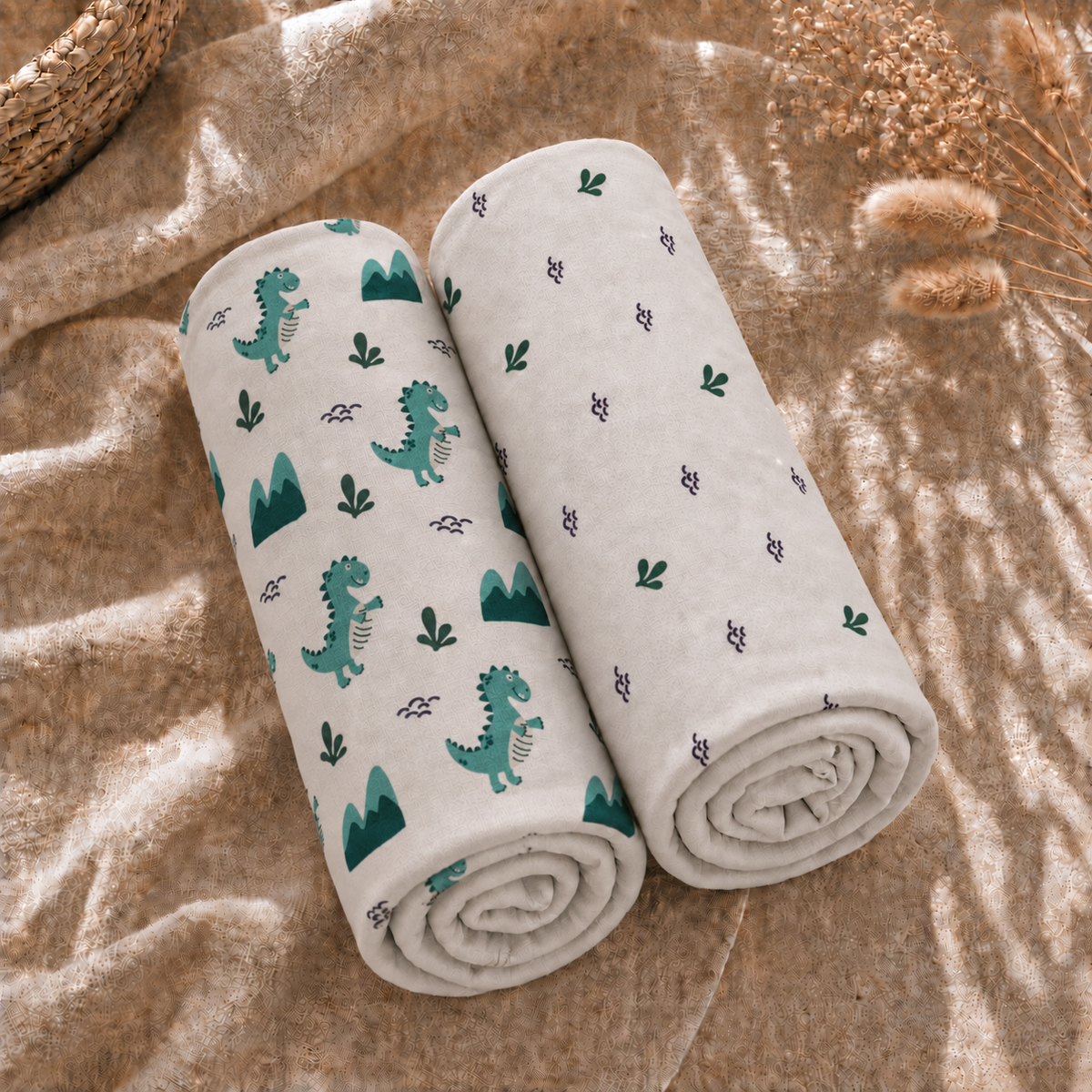 Fitted Sheet Set - Little Jurassic - Pack Of 2