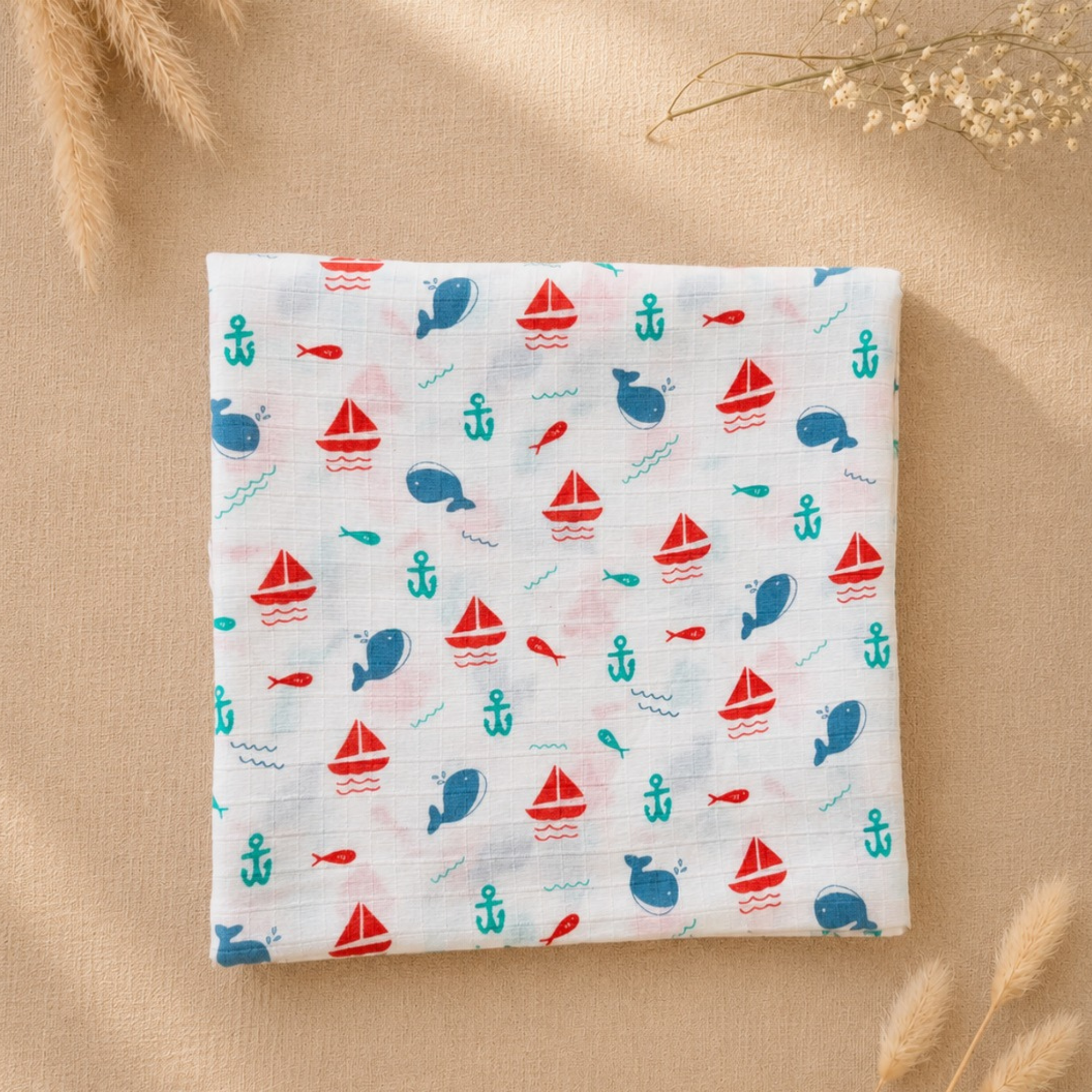 Cotton Muslin Swaddle Set - Coral Cove - Pack of 3