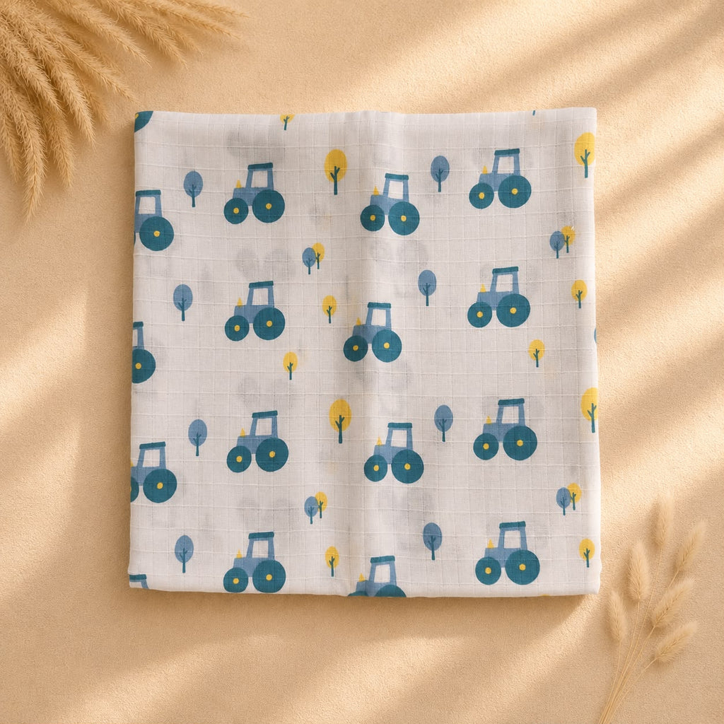 Cotton Muslin Swaddle Set - Pastel Farm - Pack of 3