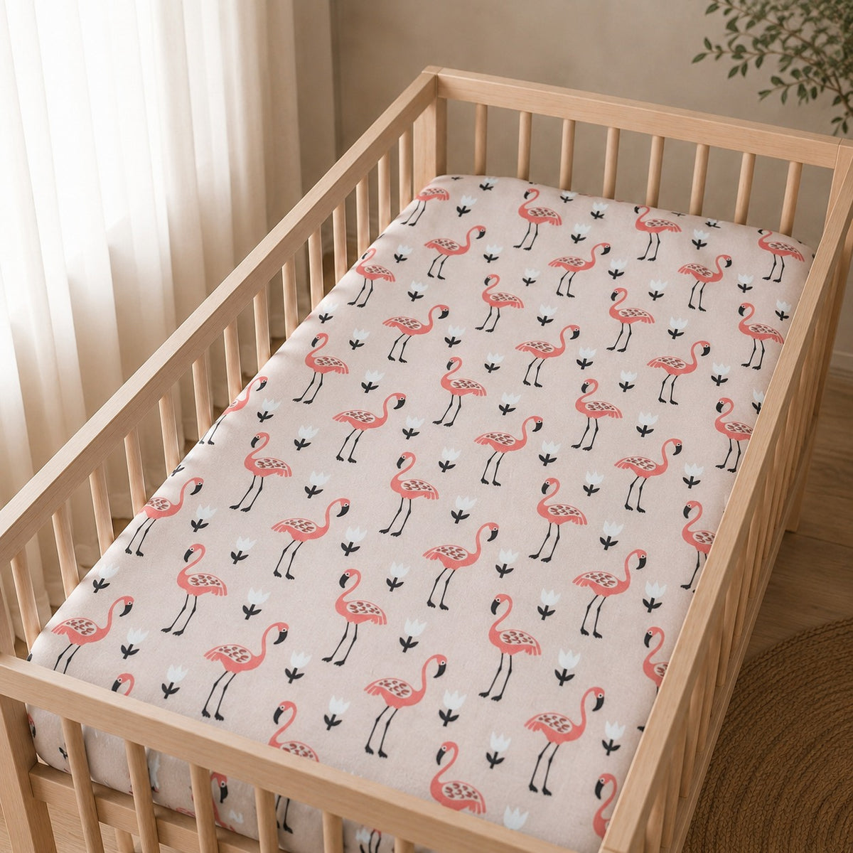 Fitted Sheet Set - Pink Flamingo - Pack Of 2