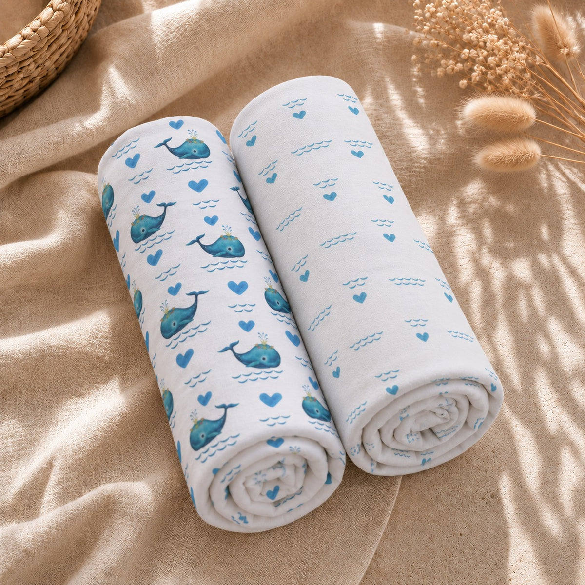Fitted Sheet Set - Hello Whale - Pack Of 2