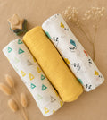 Cotton Muslin Swaddle Set - Yellow Sunny Days - Pack of 3