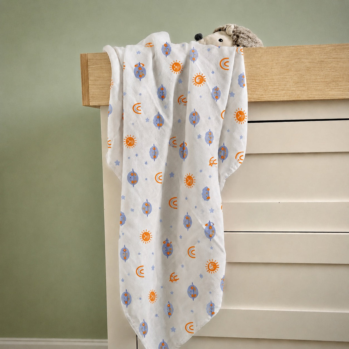 Cotton Muslin Swaddle Set - Creamy Horizon - Pack of 3