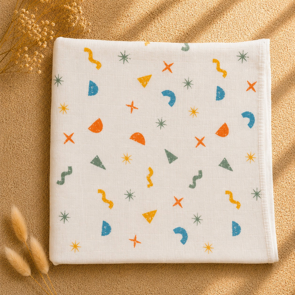 Cotton Muslin Swaddle Set - Creamy Horizon - Pack of 3