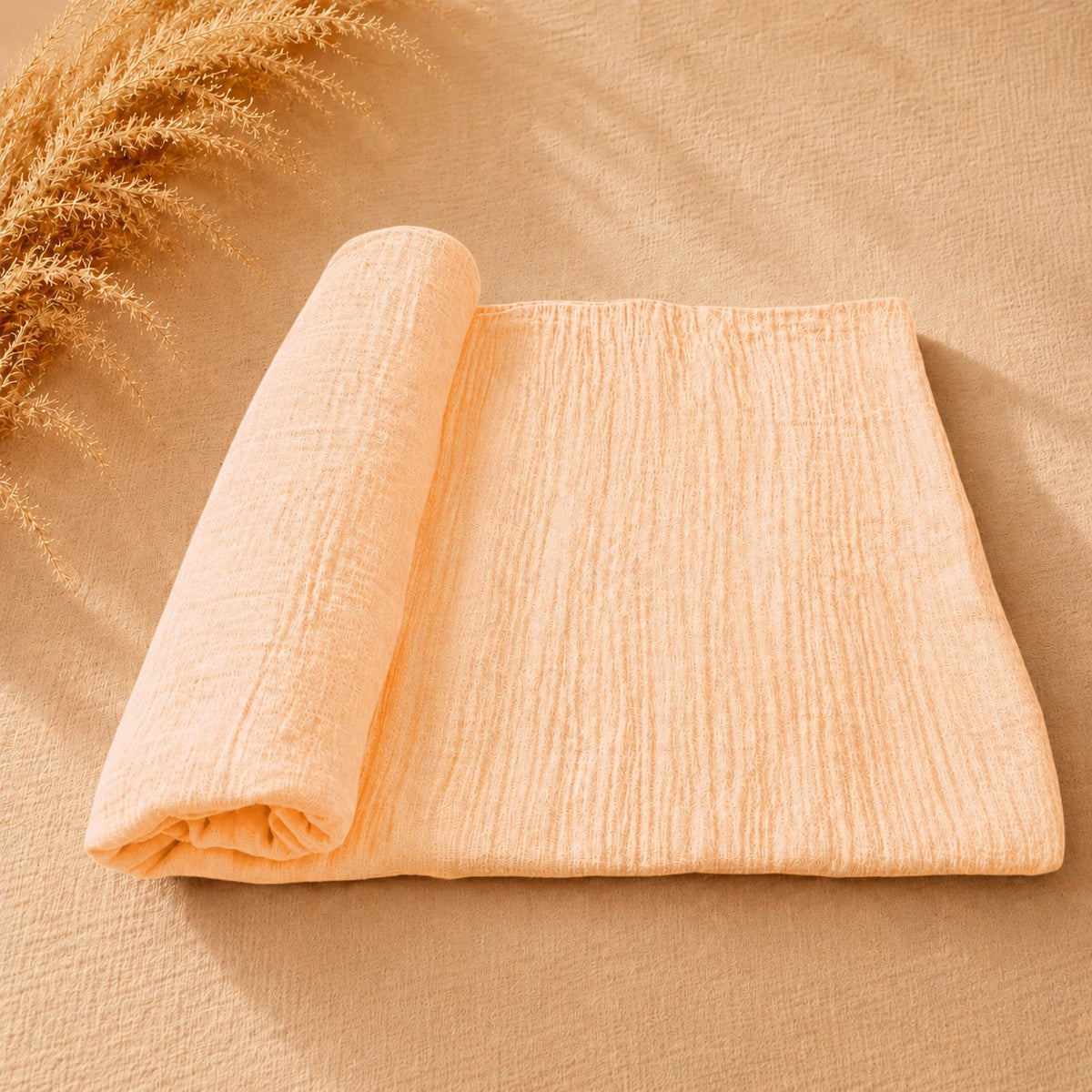 Cotton Muslin Swaddle Set - Peach Little Dreams - Pack of 3