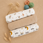 Cotton Muslin Swaddle Set - Sleepy Meadow - Pack of 3