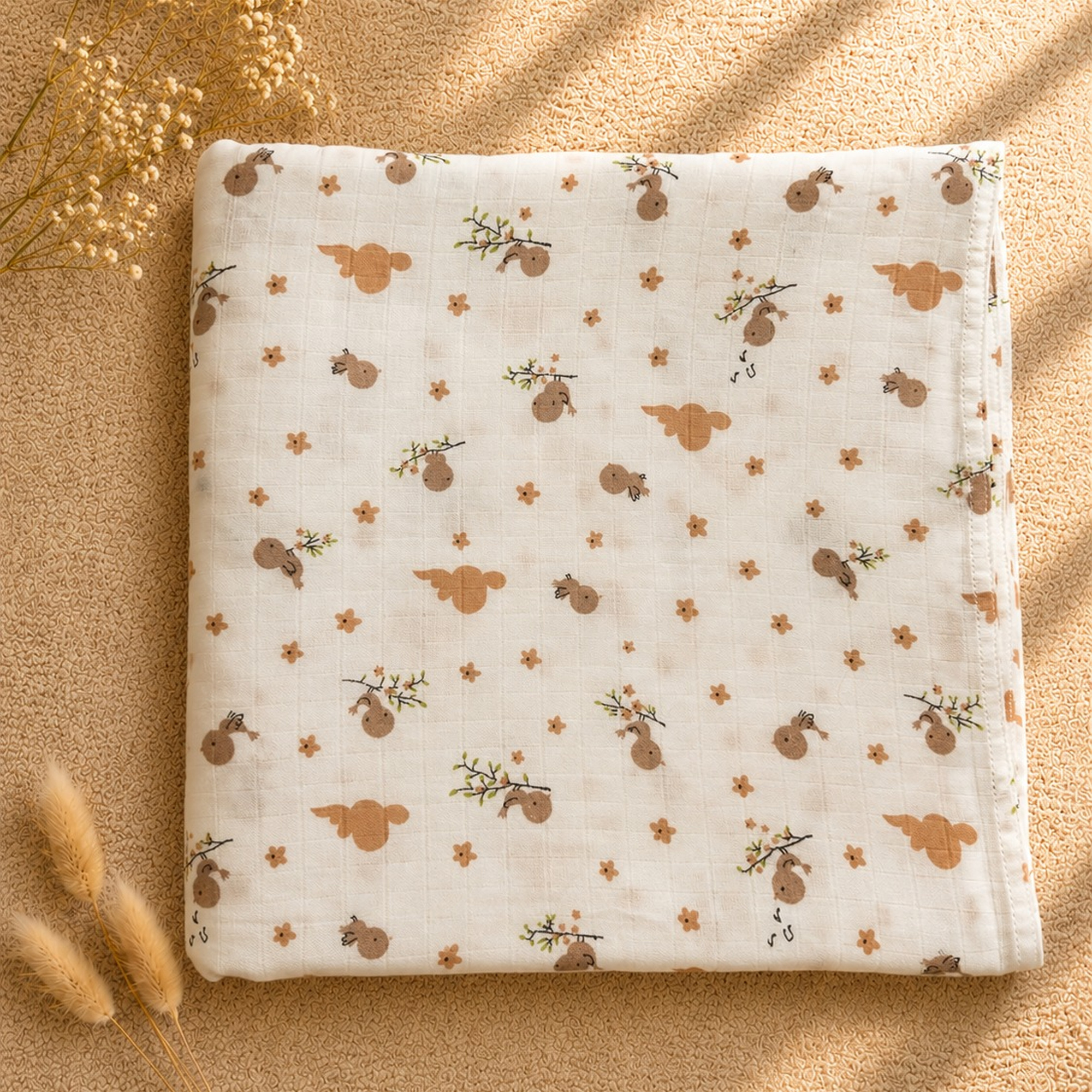 Cotton Muslin Swaddle Set - Sleepy Meadow - Pack of 3