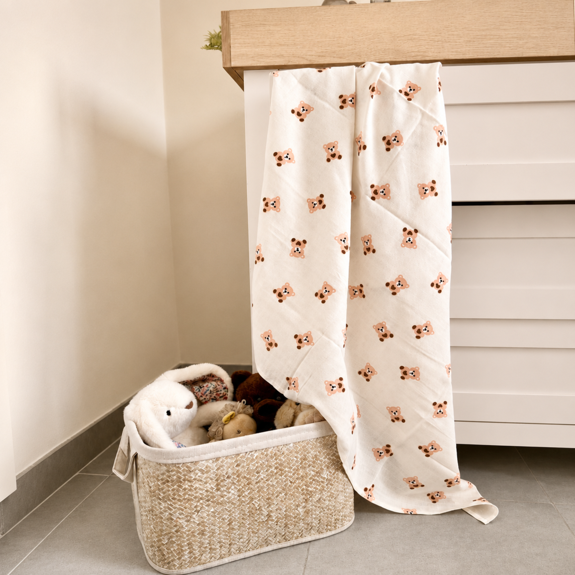 Cotton Muslin Swaddle Set - Neutral Nursery - Pack of 3